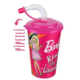 Takaz Global Barbie Lisanslı Pipetli Çocuk Bardağı